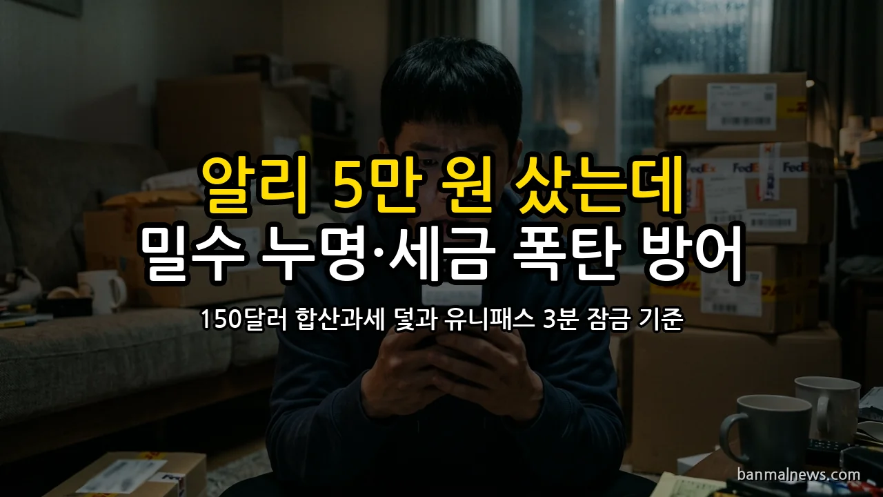 "알리·테무 5만 원 샀는데 세관에서 밀수범 조사?" 11월 블프 직구 50 합산과세 폭탄과 개인통관고유부호 도용 차단 4대 절대 기준