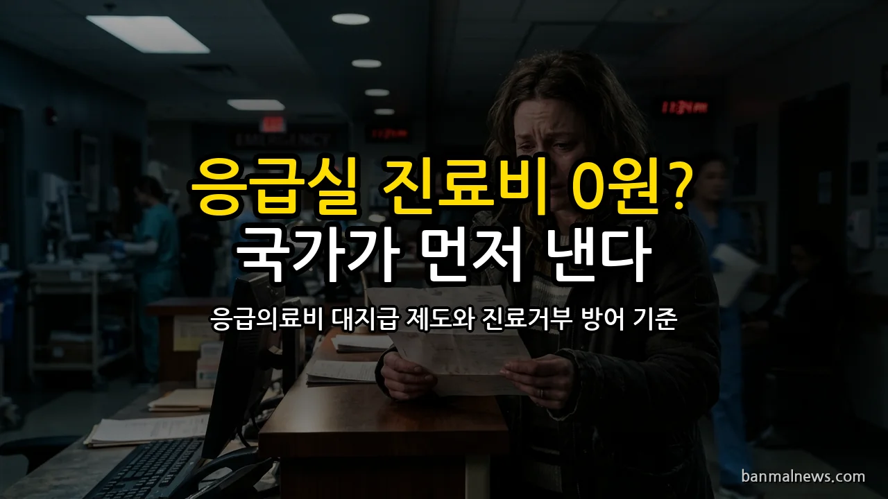 "응급실 진료비 300만 원 없으면 입원 불가?" 국가가 병원비 대신 내주는 '응급의료비 대지급 제도'와 원무과 진료 거부 뚫어내는 4대 절대 기준