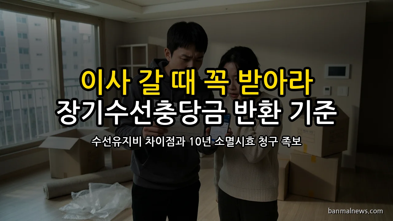 이사 갈 때 관리사무소에서 이 종이 안 받으면 50만 원 날린다: '장기수선충당금 vs 수선유지비' 100% 반환 영수증과 10년 소멸시효 청구 절대 기준