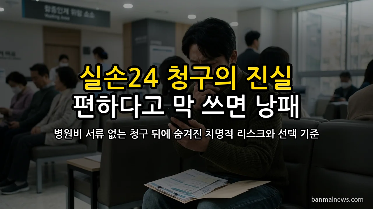 실손24 깔았는데 왜 청구가 안 될까? 서류 없는 청구의 장점과 모르고 쓰면 당하는 위험 3가지