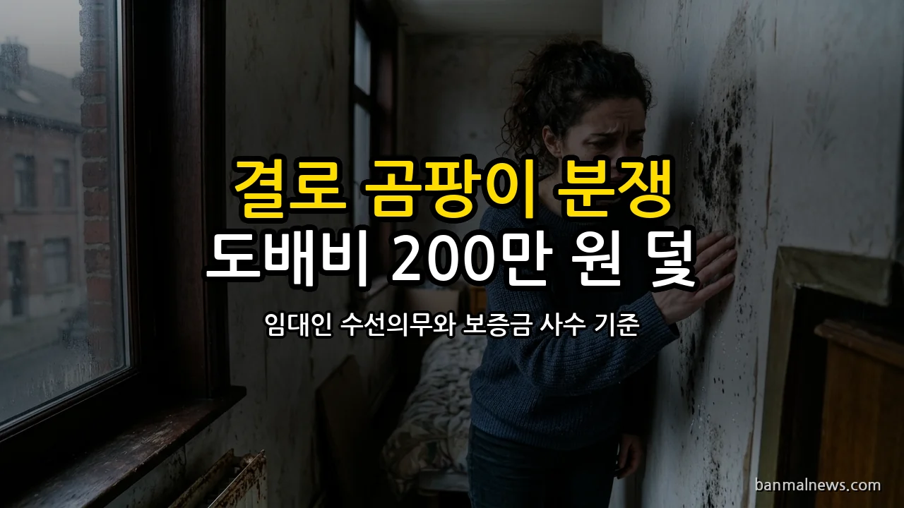 "환기 안 했다고 도배비 200만 원 물어내라?" 겨울철 결로 곰팡이 집주인 vs 세입자 수리비 책임 공방과 보증금 사수 4대 절대 기준
